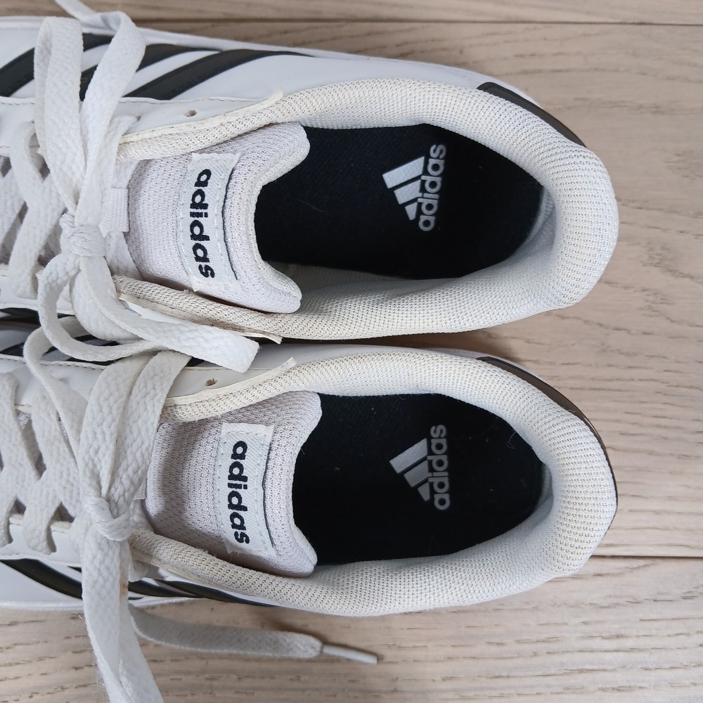 adidas White Black Classic Court Sneakers - Picture 8 of 10